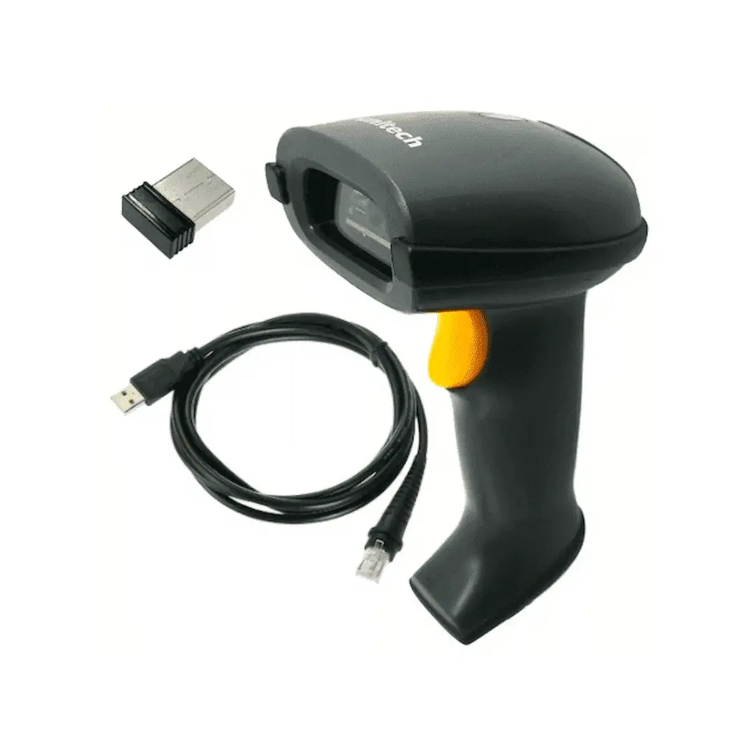 Dispositivo Lector de Códigos de Barras Inalámbrico Unitech MS838B 2D QR Bluetooth con Dongle USB