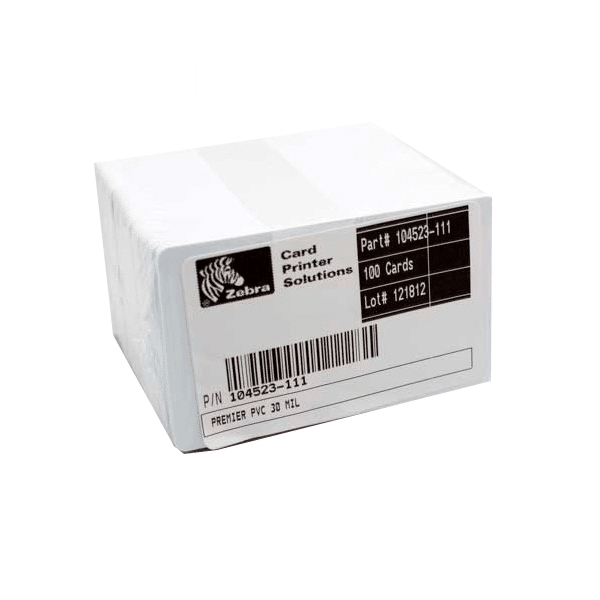 Dispositivo TARJETA PVC CR80 BLANCA 100 UNIDADES